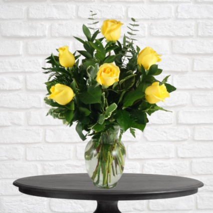 6 Yellow Roses