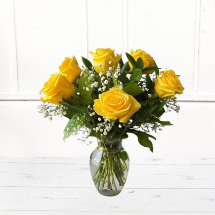 6 Yellow Roses
