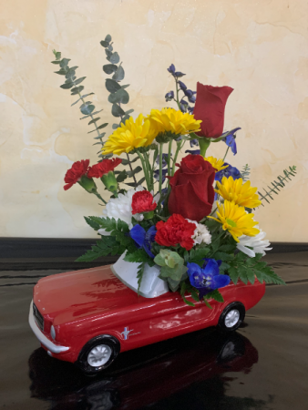 '65 FORD MUSTANG BOUQUET Keepsake in Cushing, OK | BUSY BEE FLORAL