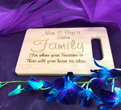 E2 6x9 cutting board Personalized engraved gift
