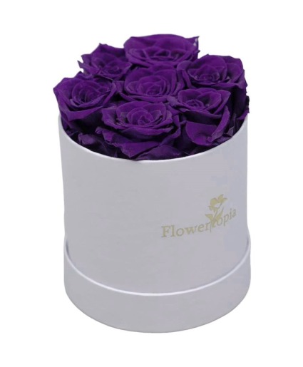 7 Preserved purple rose long lasting  Preserved Rose Box