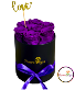 7 PRESERVED PURPLE ROSES IN A ROUND BOX Preserved Roses