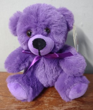 7" Purple Colorama Bear Plush Bear
