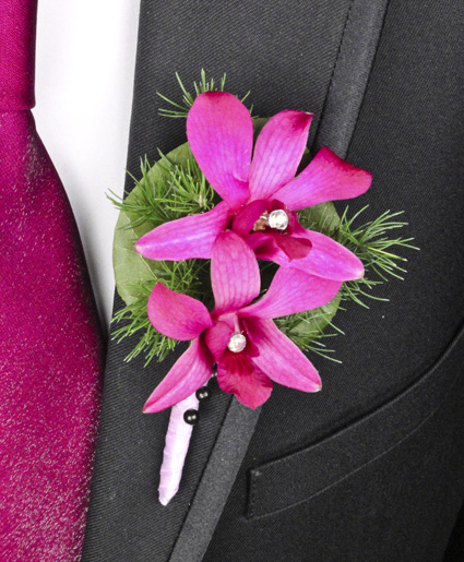 Purple Paradise Prom Boutonniere In