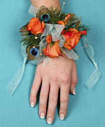 Flirtatious Feathers Prom Corsage