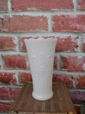 8" Milk Glass Taper Vase 
