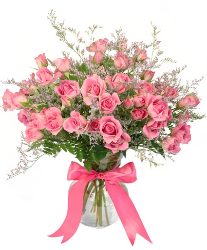 pink spray rose bouquet