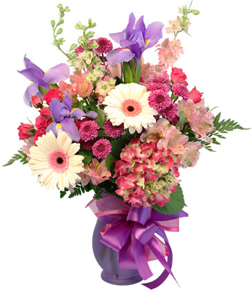 Hints of Iris Flower Arrangement in Sunrise, FL | FLORIST24HRS.COM