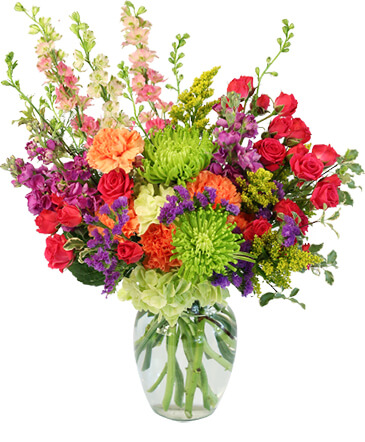 Colorful Blooms Flower Arrangement in West Liberty, KY | All Occasion Florist