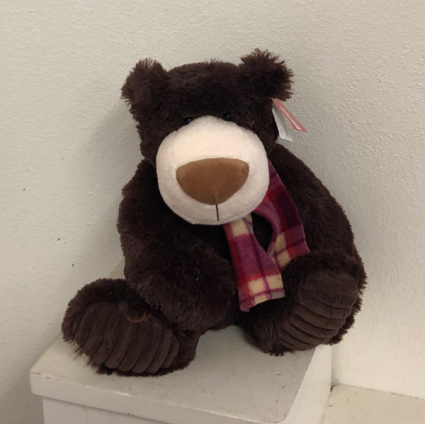 9.5 stuffed brown bear with scarf Stuffed Animal