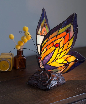 Butterfly Wings Stained Glass Lamp Gift Items