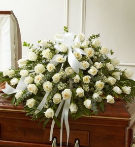 White Rose Half Casket Cover Casket flowers in Orlando, FL | Artistic East Orlando Florist White Rose Half Casket Cover Casket flowers in Orlando, FL | Artistic East Orlando Florist