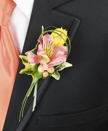 PASTEL POTPOURRI Prom Boutonniere in Osoyoos, BC | Osoyoos Flowers