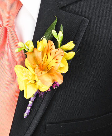 SPRINGTIME SUNSET Prom Boutonniere