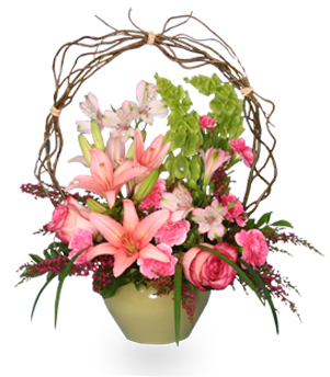 Trellis Flower Garden Sympathy Arrangement