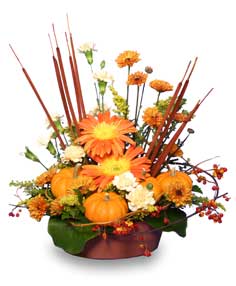 DELTA HARVEST SUNSET Floral Arrangement in Albany, NY | Ambiance Florals & Events