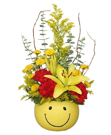 Put On A Happy Face! Bouquet in Derby, CT | THE PETAL PUSHER FLORIST