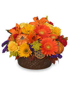 Pumpkin Gathering Autumn Arrangement