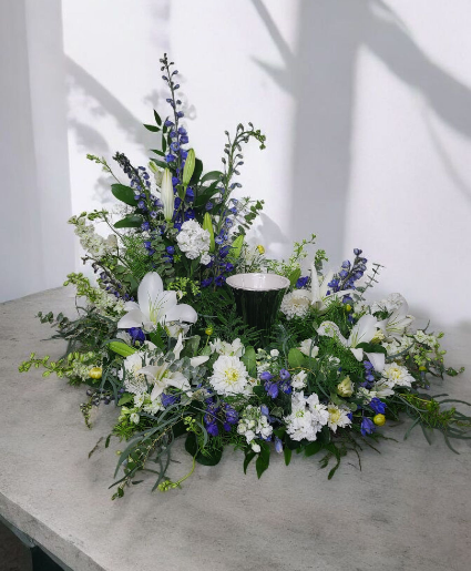 Blue and White Lush Urn Ring FS-979
