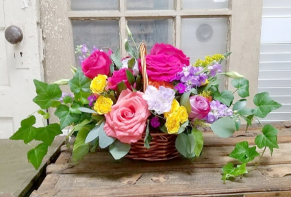 The Eugenia Bouquet Basket Arrangement