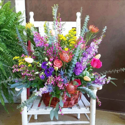 Burst of Beauty Basket Arrangement