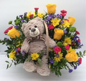 A Beary Bright Birthday Basket in Culpeper, VA | ENDLESS CREATIONS FLOWERS AND GIFTS A Beary Bright Birthday Basket in Culpeper, VA | ENDLESS CREATIONS FLOWERS AND GIFTS