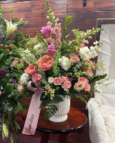A beautiful send off Matching flower planter