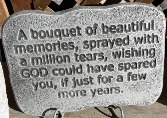 A bouquet Memorial Garden Stone