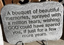 A bouquet Memorial Garden Stone