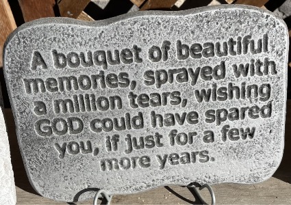 A bouquet Memorial Garden Stone