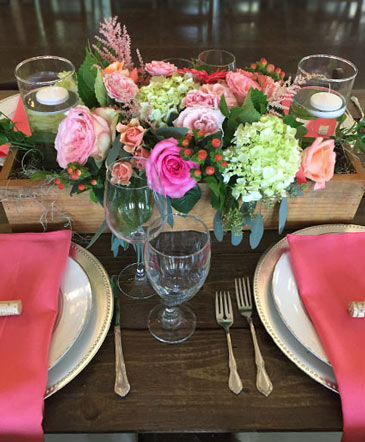 A Box of Pretty Centerpiece in Lamont, AB | Trendy Petals