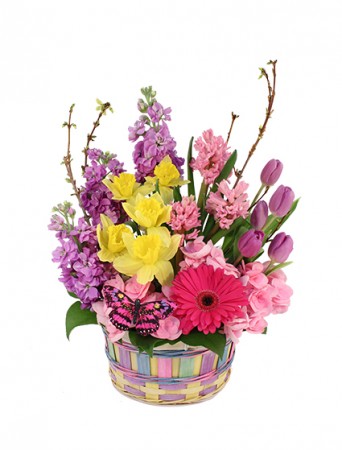 A Breath of Spring Basket Arrangement