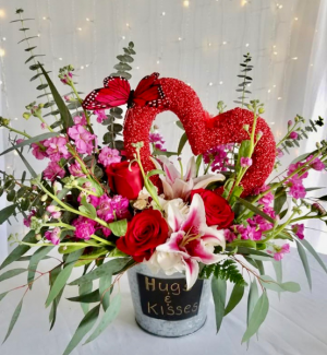 A Bucket Of Hugs And Kisses Floral Design in Valparaiso, FL | FLOWERS FROM THE HEART LLC. A Bucket Of Hugs And Kisses Floral Design in Valparaiso, FL | FLOWERS FROM THE HEART LLC.