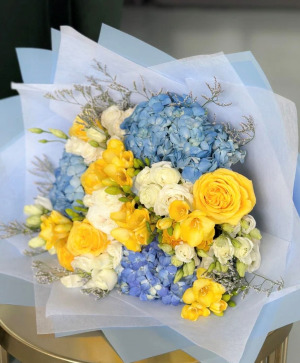 A Bundle Of Happiness Wrapped Bouquet
