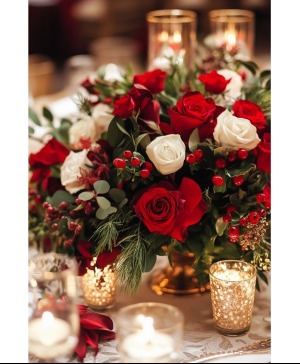 A christmas elegance centerpiece