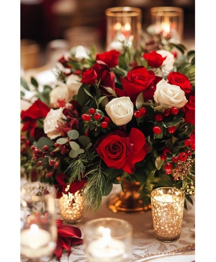A christmas elegance centerpiece