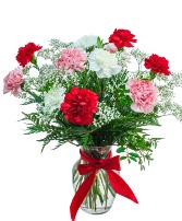 a classic carnations vase arrangement 1Dz Carnation Assorted