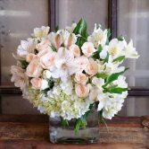The Pearl Bouquet Cube Arrangement