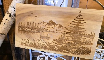 A Day On The Lake # 2 Custom Wood Engraving in Three Forks, MT | Three Forks Floral