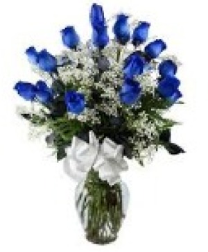 A Dozen Blue Roses