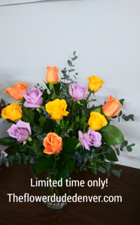 A Dozen Mix Color Roses 