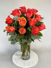 A Dozen Orange Roses 
