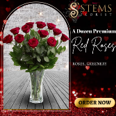 A Dozen Premium Red Roses 