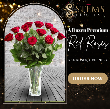 A Dozen Premium Red Roses  in Vacaville, CA | Stems Florist