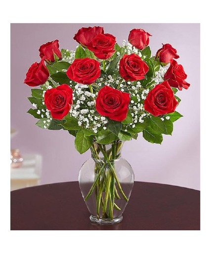 A dozen red roses 
