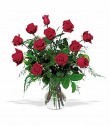 A Dozen Red Roses Vase