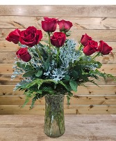 A Dozen Roses Floral Arrangement 