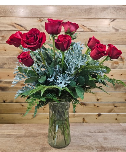 A Dozen Roses Floral Arrangement 