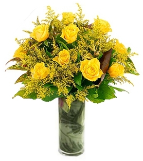A DOZEN YELLOW ROSES