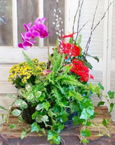 Tropical Paradise European Garden Basket